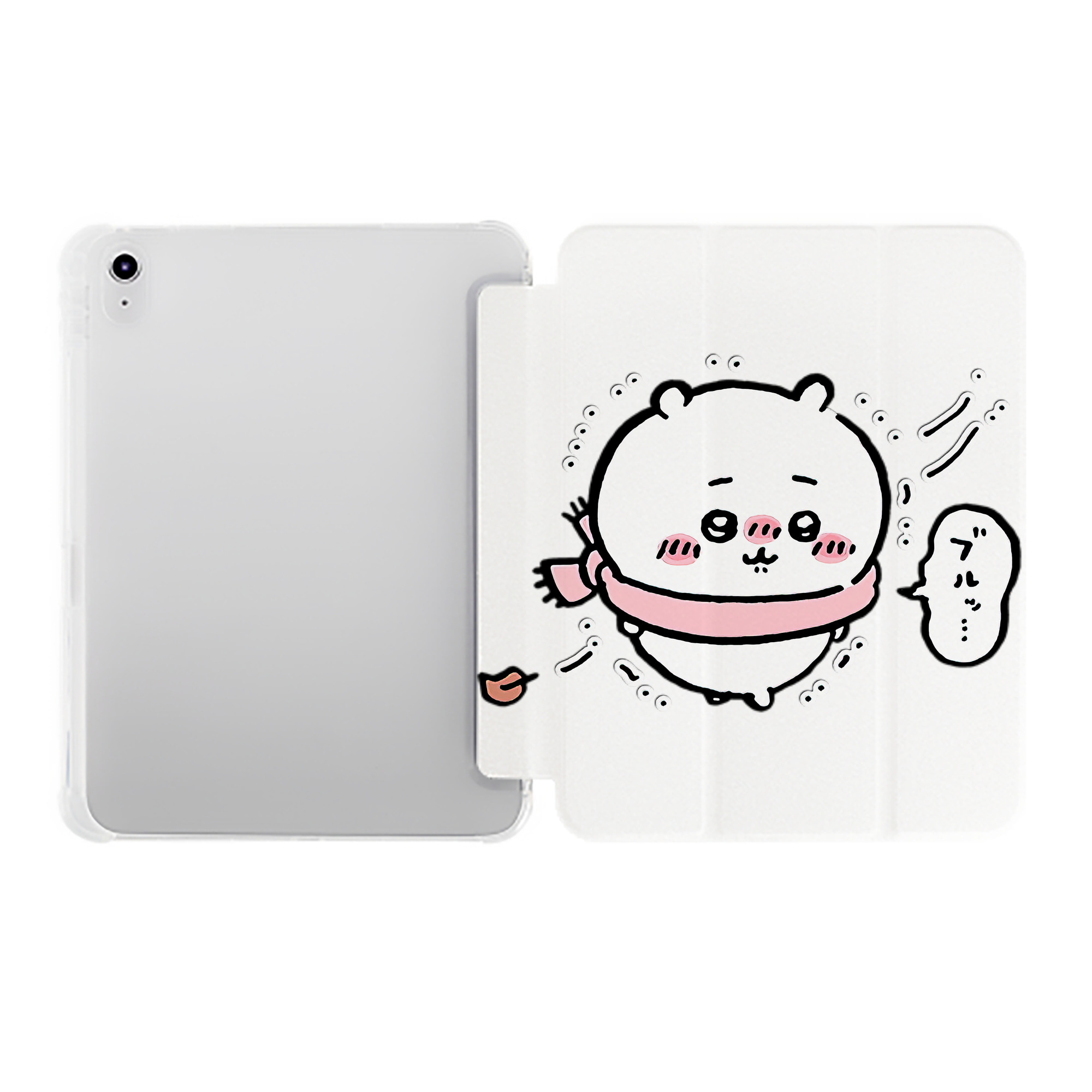 （画像用） ちいかわ ちいかわ Chii-kawa chiikawa IPad ケース ペン収納付き 三つ折りスタンド PUレザー×シリコン 対応機種9.5/10.5/10.9インチ